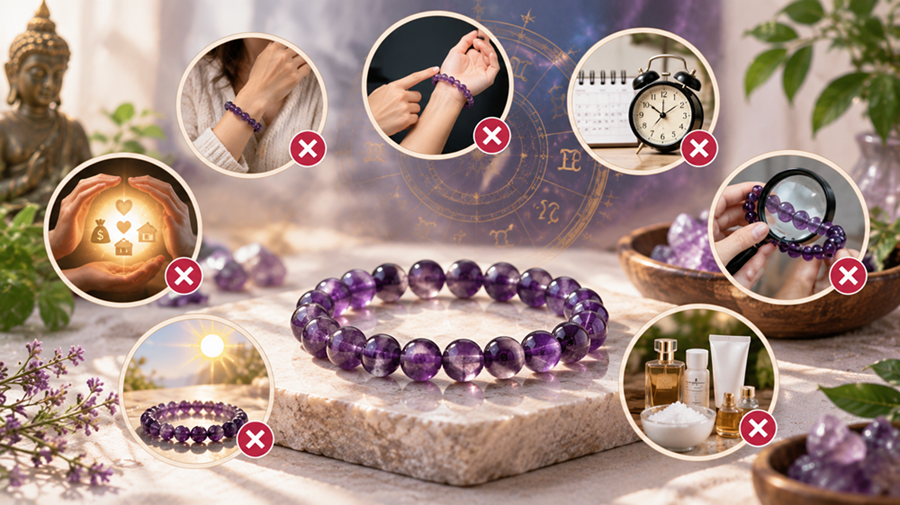 7 Common Mistakes People Make While Wearing an Amethyst Bracelet - AstroGuruji
