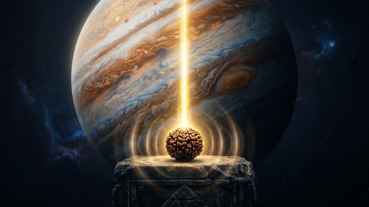 How Wearing 5 Mukhi Rudraksha Strengthens Your Jupiter (बृहस्पति) - AstroGuruji