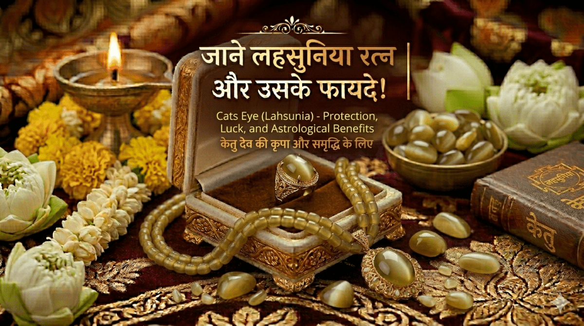 जाने लहसुनिया रत्न और उसके फायदे - Astroguruji
