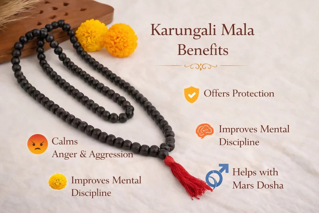 Karungali Mala Benefits: Protection, Peace, and Planetary Balance Explained - Astroguruji