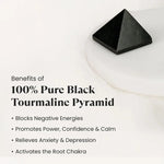 100% Pure Black Tourmaline Pyramid - Astroguruji