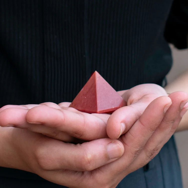 Red Jasper Stone Pyramid for Root Chakra Healing - AstroGuruji