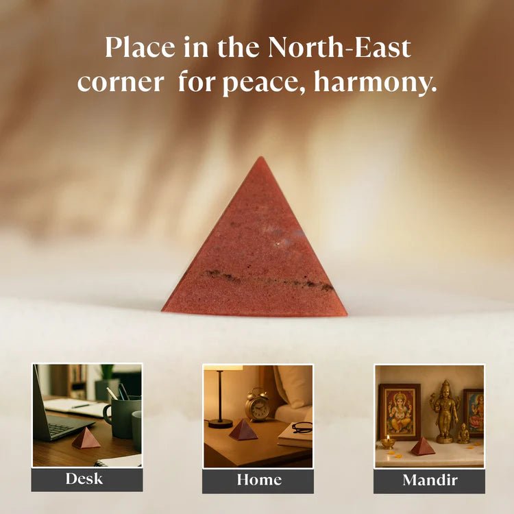 Natural Red Jasper Pyramid for Energy Balance - AstroGuruji