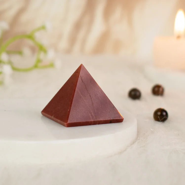 Red Jasper Pyramid for Strength and Stability - AstroGuruji