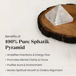 100% Pure Sphatik Pyramid - Astroguruji