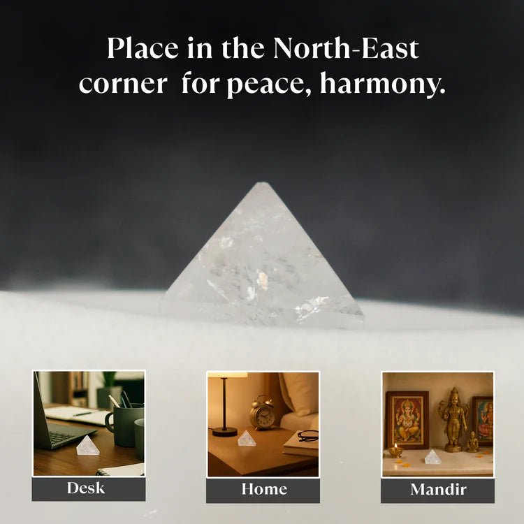 100% Pure Sphatik Pyramid - Astroguruji