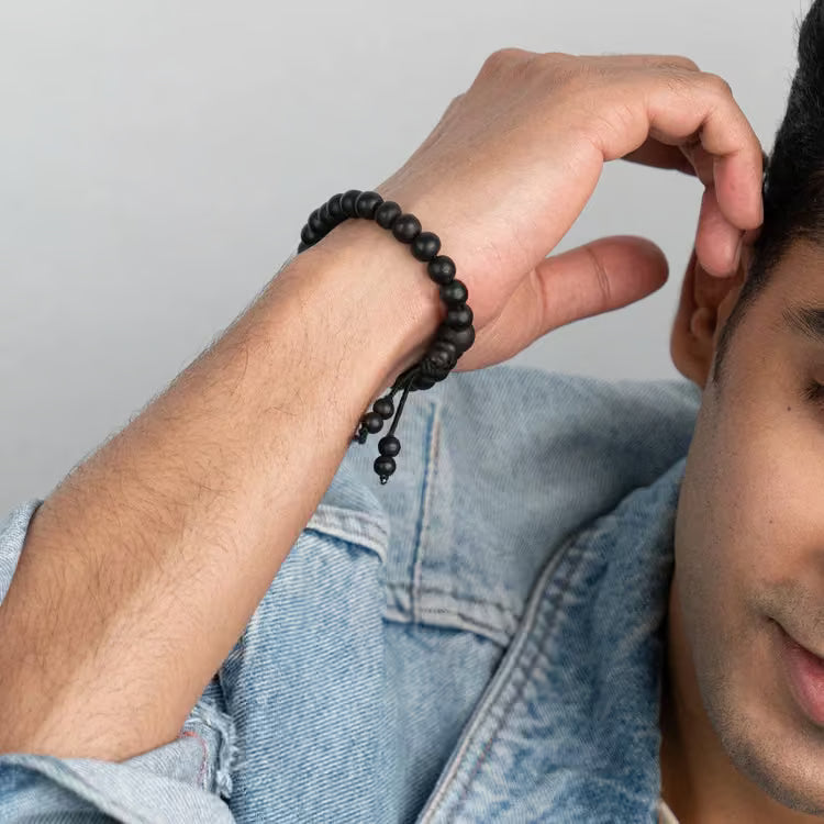 Karungali Malai Bracelet made of natural black ebony for protection - AstroGuruji