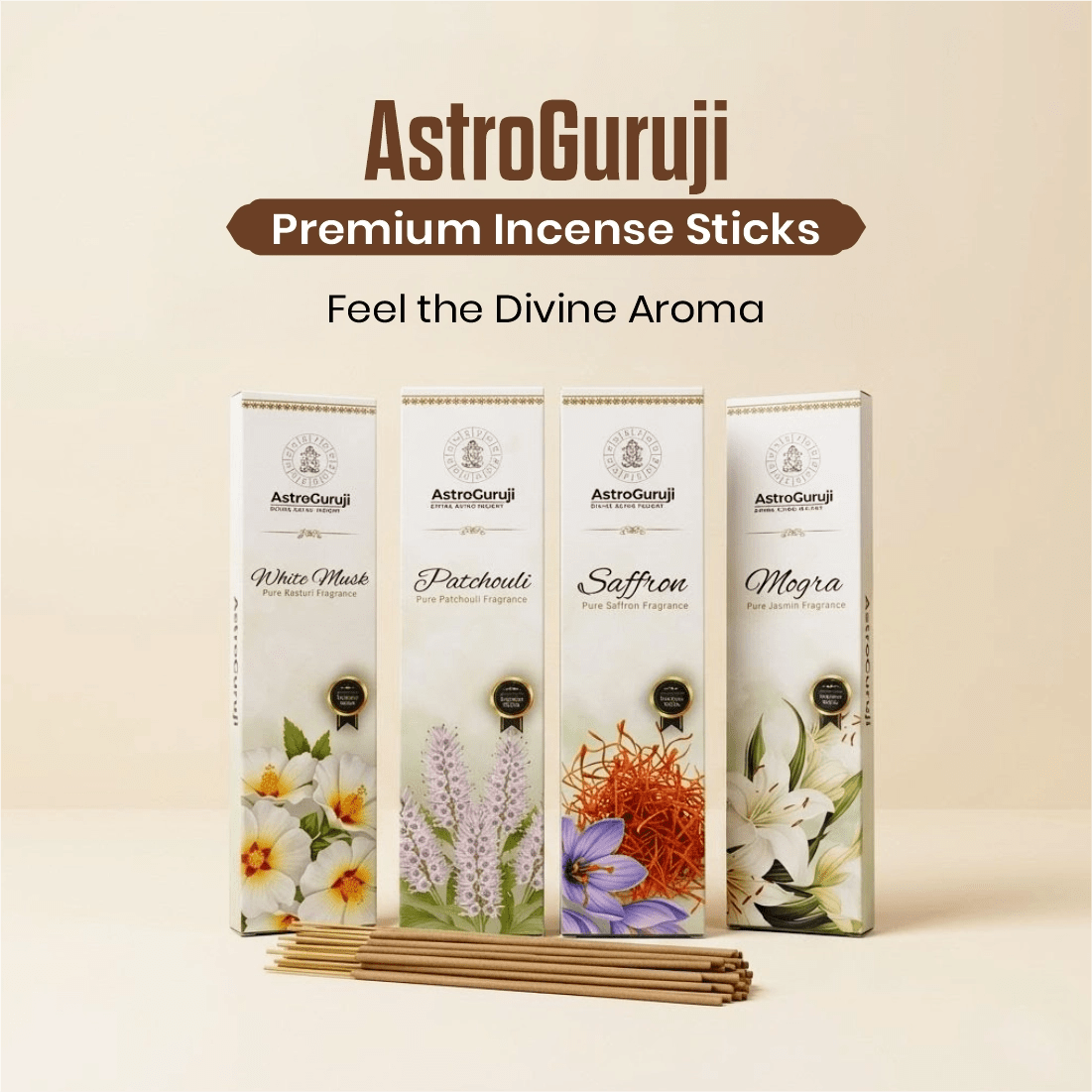 4 Combo Incense Stick - Astroguruji