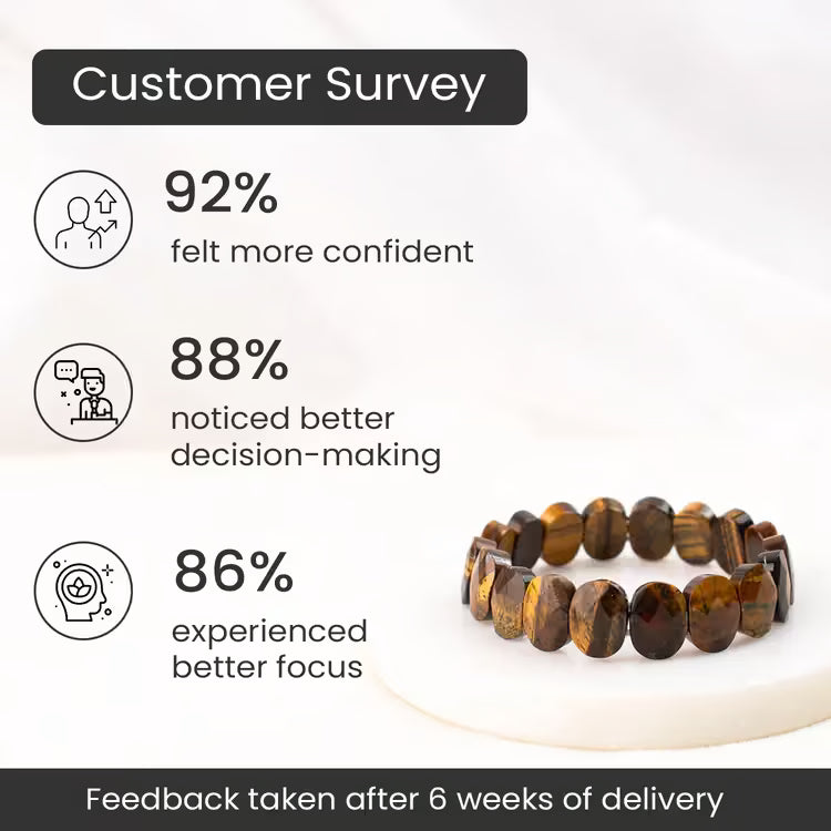 Tiger-Eye Flat-Beaded Bracelet