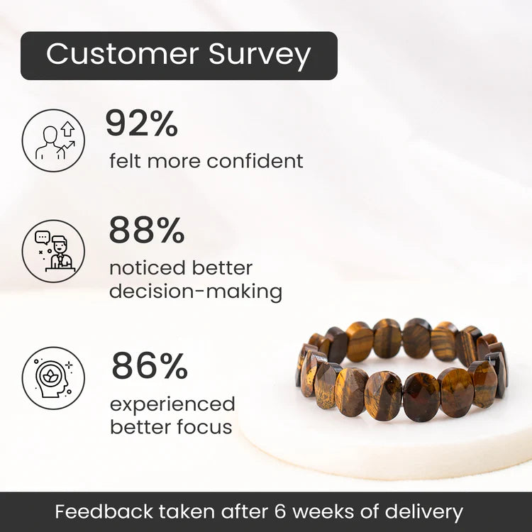 Tiger-Eye Flat-Beaded Bracelet