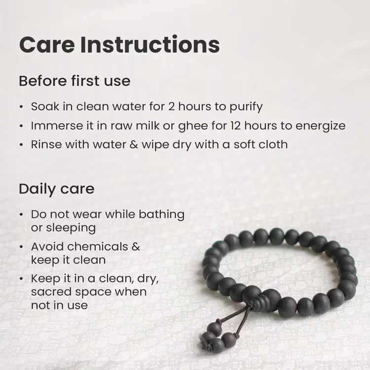 Karungali Malai Bracelet made of natural black ebony for protection - AstroGuruji
