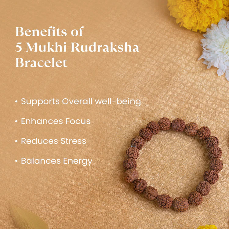 5 Mukhi Rudraksha Bracelet