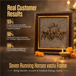 7 Horses on Raw Pyrite Frame - Astroguruji