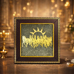 7 Horses on Raw Pyrite Frame - Astroguruji