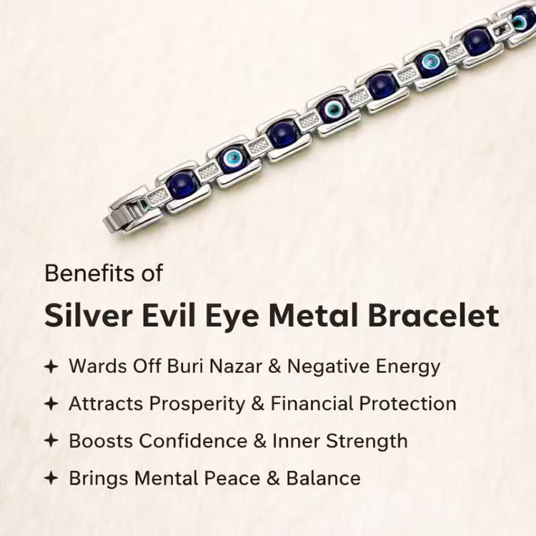 Evil Eye Metal Bracelet for protection and style - AstroGuruji