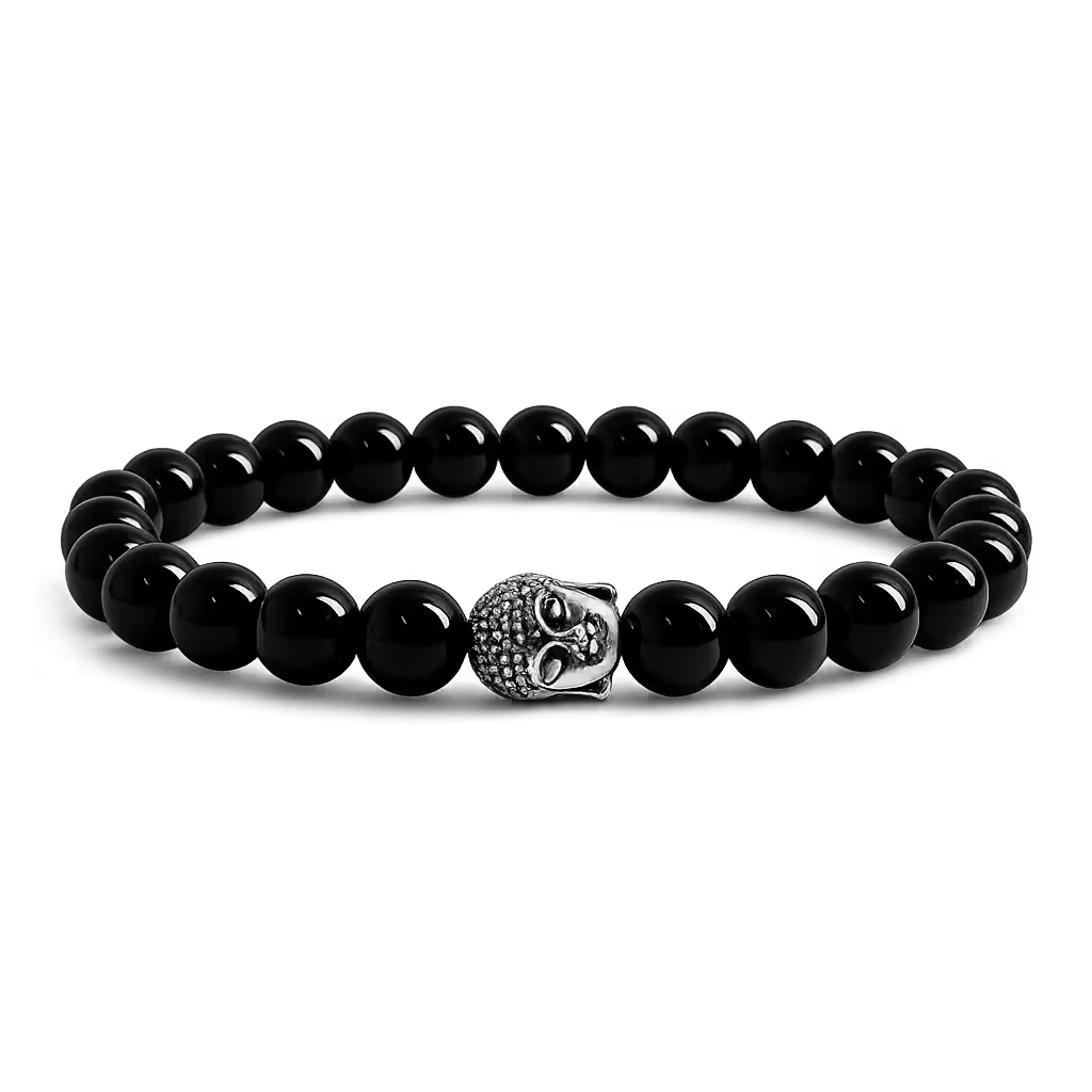 Anxiety reliever bracelet with black tourmaline for stress relief - AstroGuruji