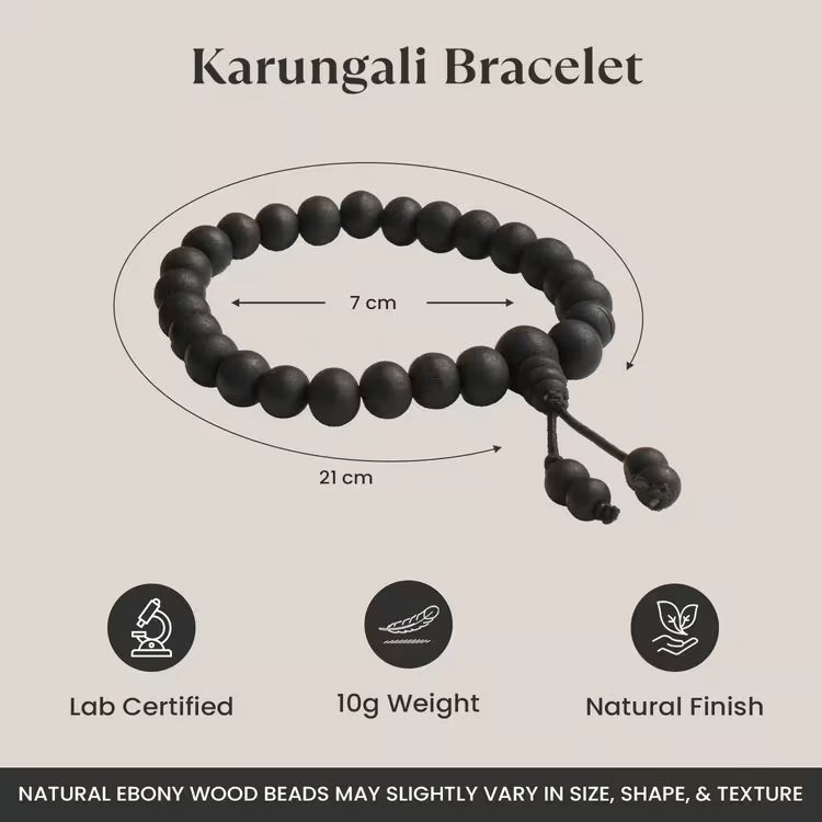 Karungali Malai Bracelet made of natural black ebony for protection - AstroGuruji
