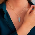 Amazonite Pencil Pendant (Kanya Rashi) Virgo - Astroguruji