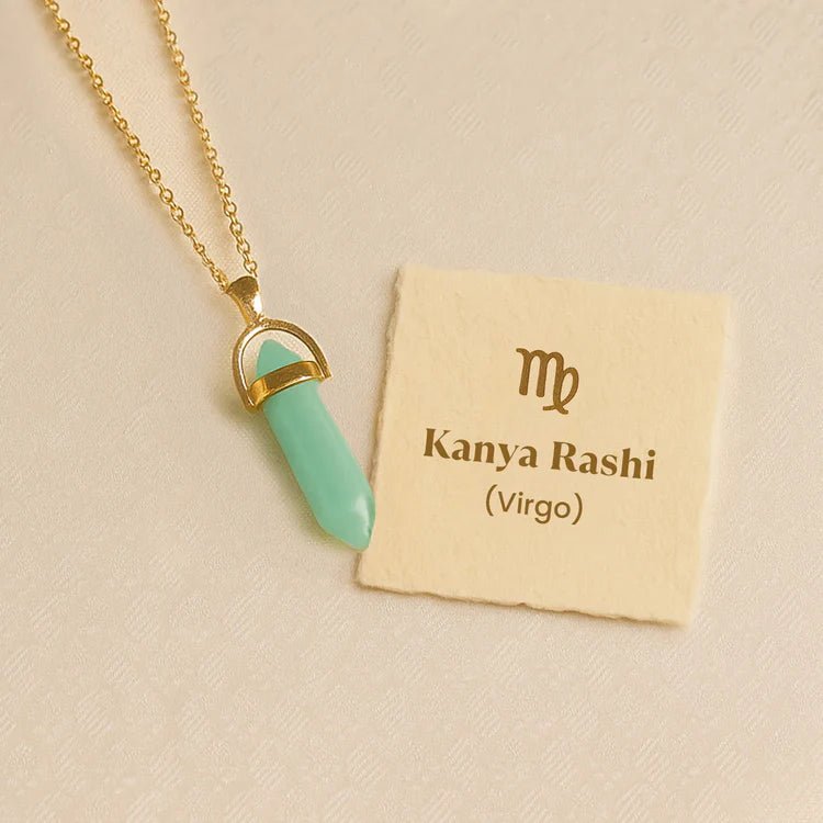 Amazonite Pencil Pendant (Kanya Rashi) Virgo - Astroguruji