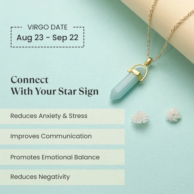 Amazonite Pencil Pendant (Kanya Rashi) Virgo - Astroguruji
