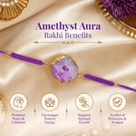 Amethyst Aura Crystal Rakhi – Healing, Protection & Positive Energy - AstroGuruji
