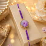 Amethyst Aura Crystal Rakhi – Healing, Protection & Positive Energy - AstroGuruji
