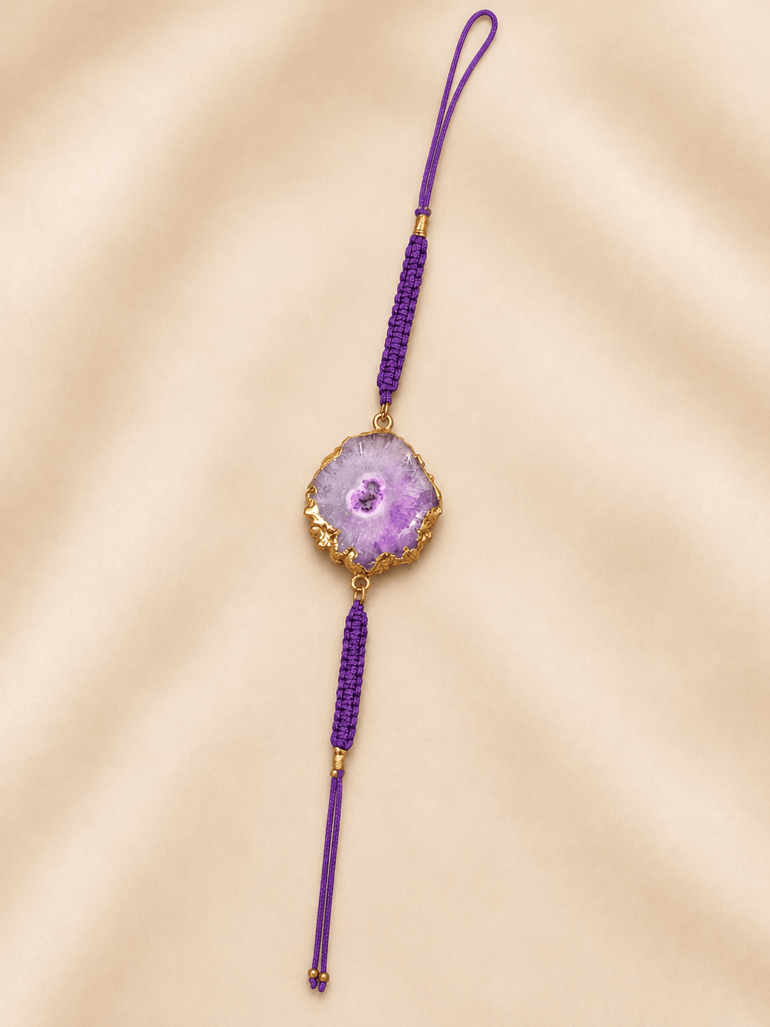Amethyst Aura Crystal Rakhi – Healing, Protection & Positive Energy - AstroGuruji