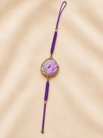 Amethyst Aura Crystal Rakhi – Healing, Protection & Positive Energy - AstroGuruji
