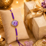 Amethyst Aura Crystal Rakhi – Healing, Protection & Positive Energy - AstroGuruji