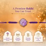 Amethyst Aura Crystal Rakhi – Healing, Protection & Positive Energy - AstroGuruji