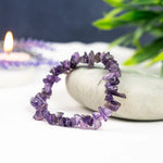 Amethyst Chips Bracelet Stretchable - Astroguruji