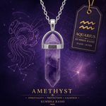 Amethyst Pencil Pendant (Kumbha Rashi) Aquarius - AstroGuruji