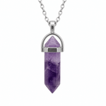 Amethyst Pencil Pendant (Kumbha Rashi) Aquarius - AstroGuruji