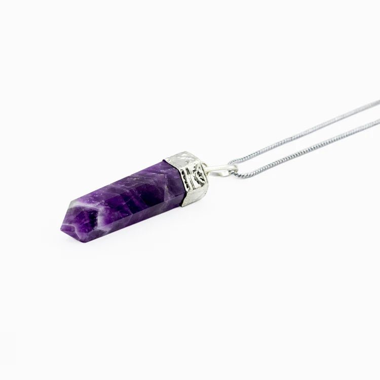 Natural Amethyst Pendant for calmness and protection - AstroGuruji
