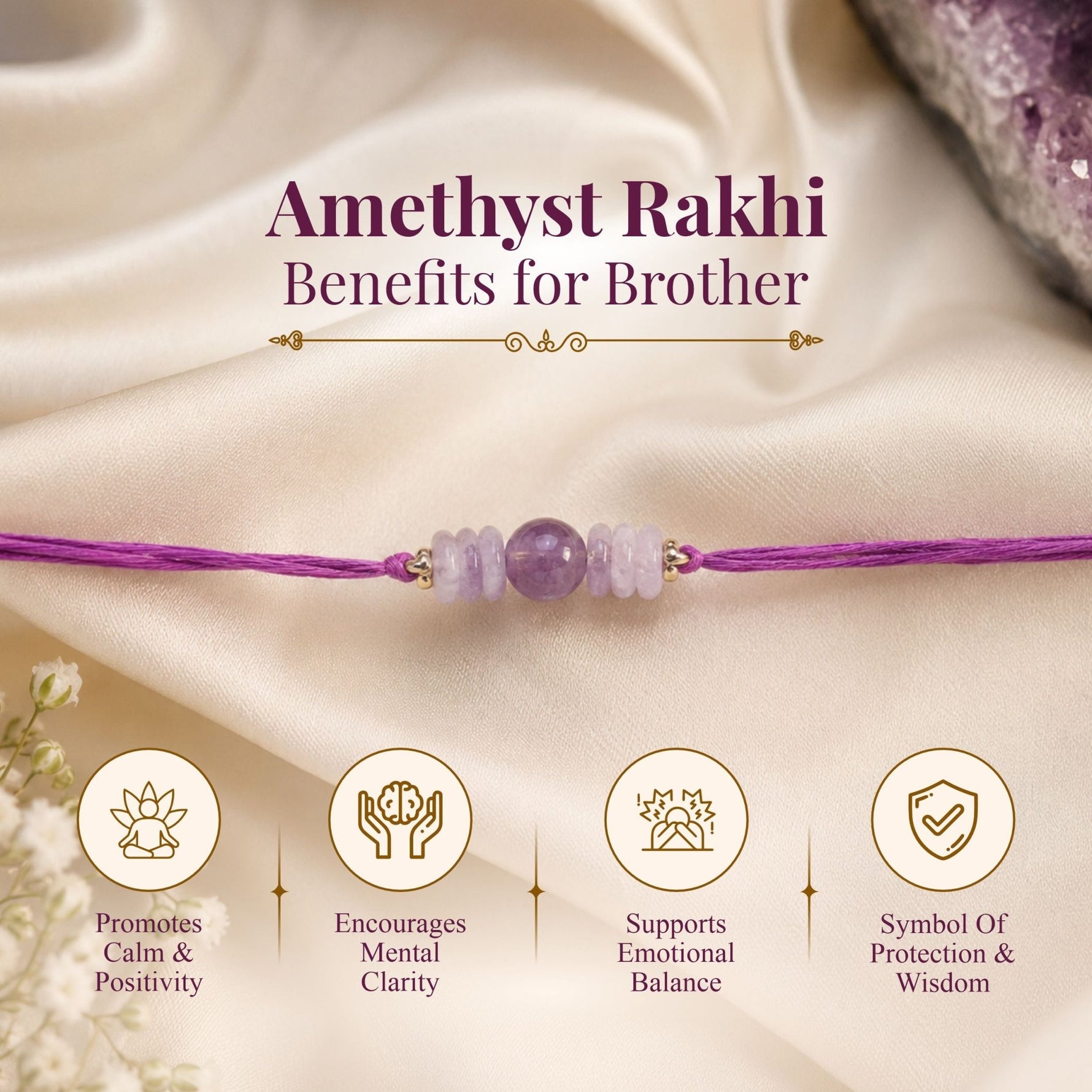 Amethyst Rakhi - AstroGuruji