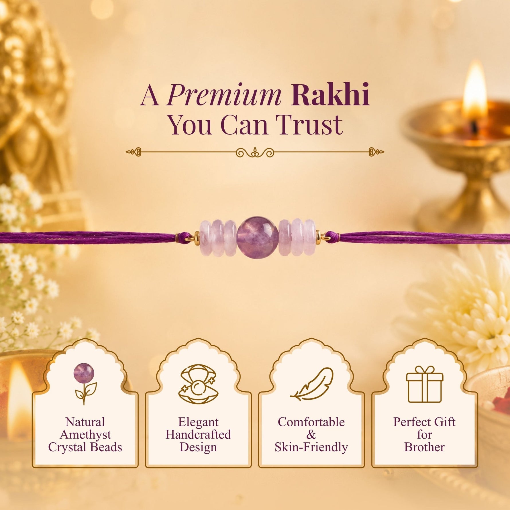 Amethyst Rakhi - AstroGuruji