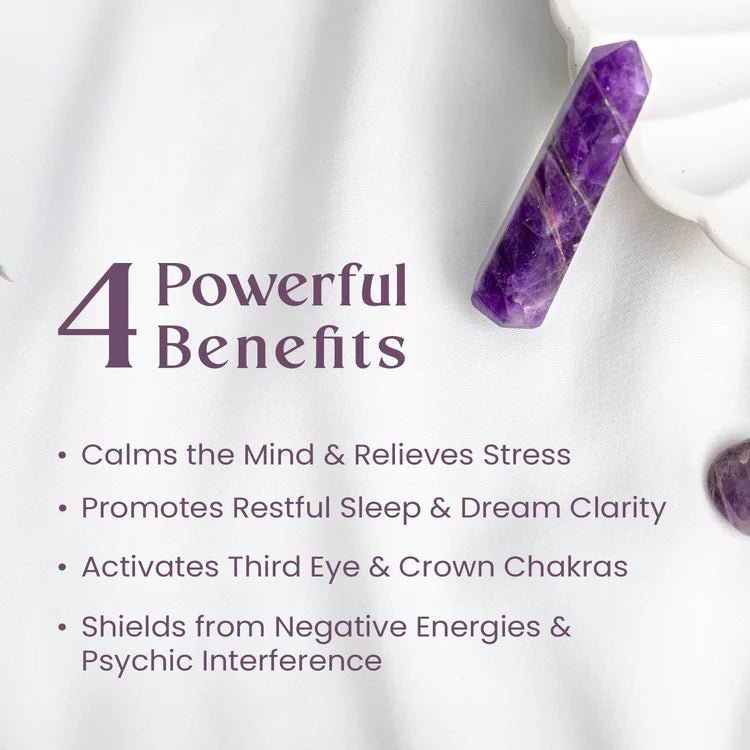 Amethyst Crystal Tower for Better Sleep and Peace - AstroGuruji