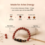 Aries (मेष राशि) Zodiac Red Jasper & Tiger Eye Bracelet - AstroGuruji