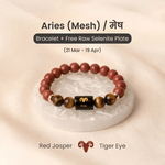 Aries (मेष राशि) Zodiac Red Jasper & Tiger Eye Bracelet - AstroGuruji