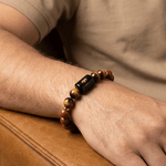 Aries (मेष राशि) Zodiac Red Jasper & Tiger Eye Bracelet - AstroGuruji
