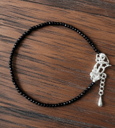Black Obsidian Anklet - Astroguruji
