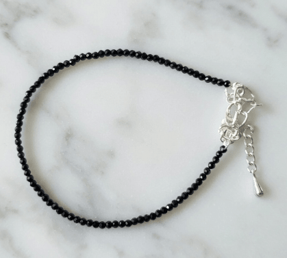 Black Obsidian Anklet - Astroguruji