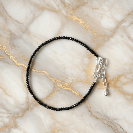 Black Obsidian Anklet - Astroguruji