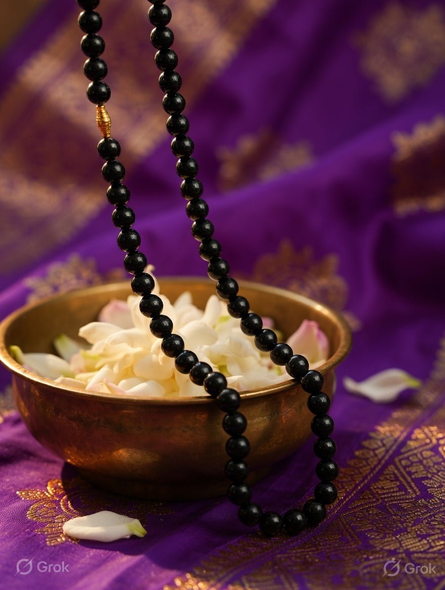Black Obsidian Mala - Astroguruji