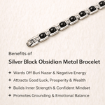 Obsidian bracelet for negative energy protection