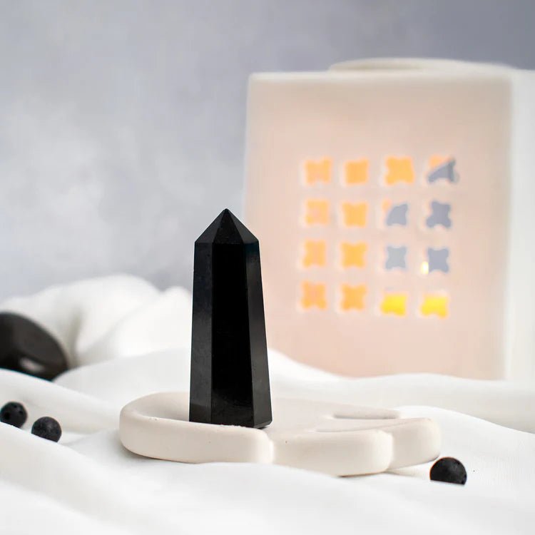Black Tourmaline Tower for Protection and Grounding - AstroGuruji