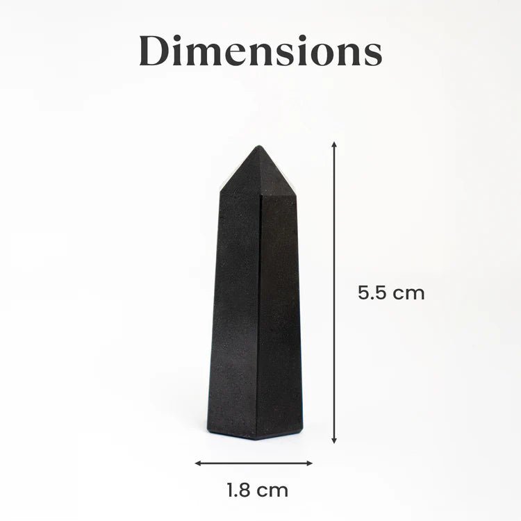 Natural Black Tourmaline Tower for Energy Shield - AstroGuruji