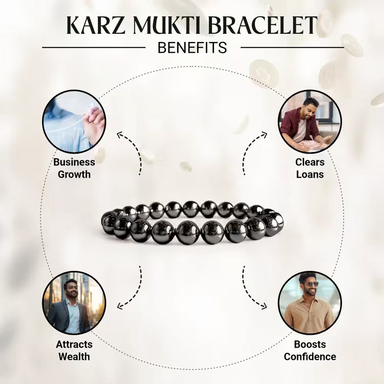 Hematite bracelet for money stability