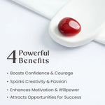 Orange carnelian stone for energy and success