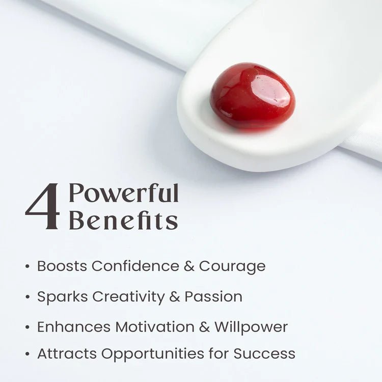 Orange carnelian stone for energy and success